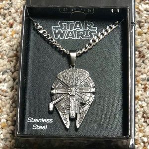 Stainless Steel Millennium Falcon Necklace